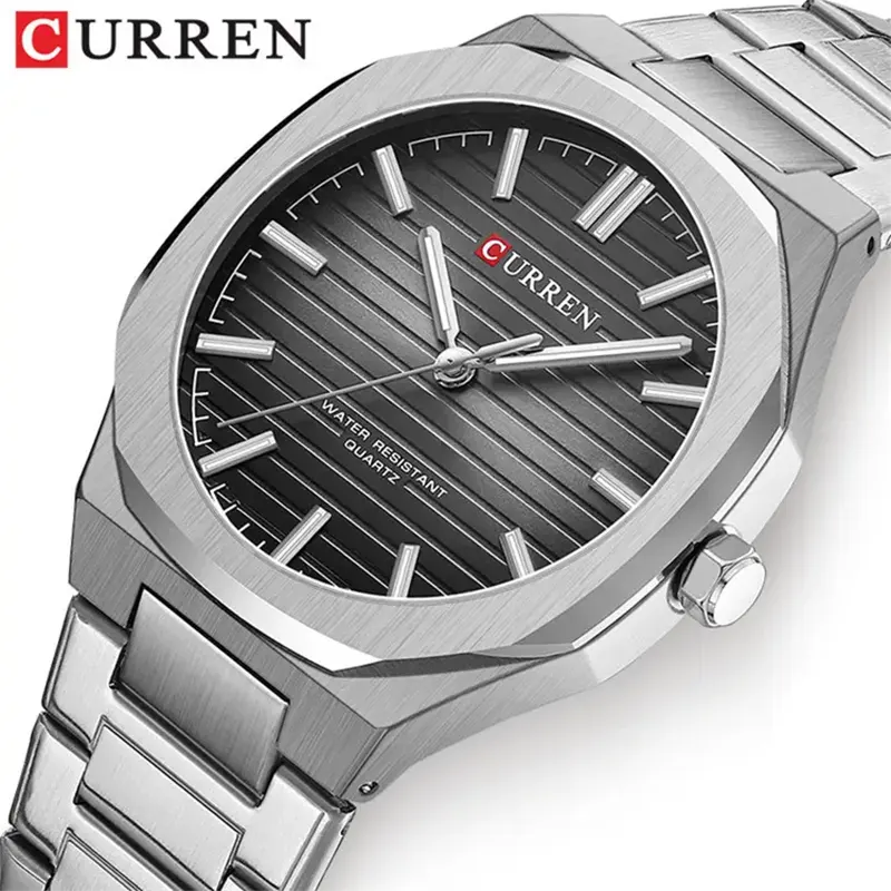 Curren Grey Dial Silver-tone Men’s Watch | 8456