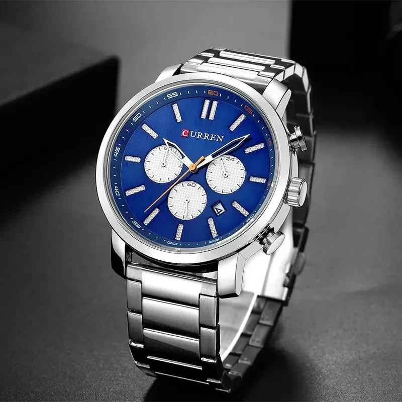 Curren Fashion Chronograph Blue Dial Men’s Watch | 8315