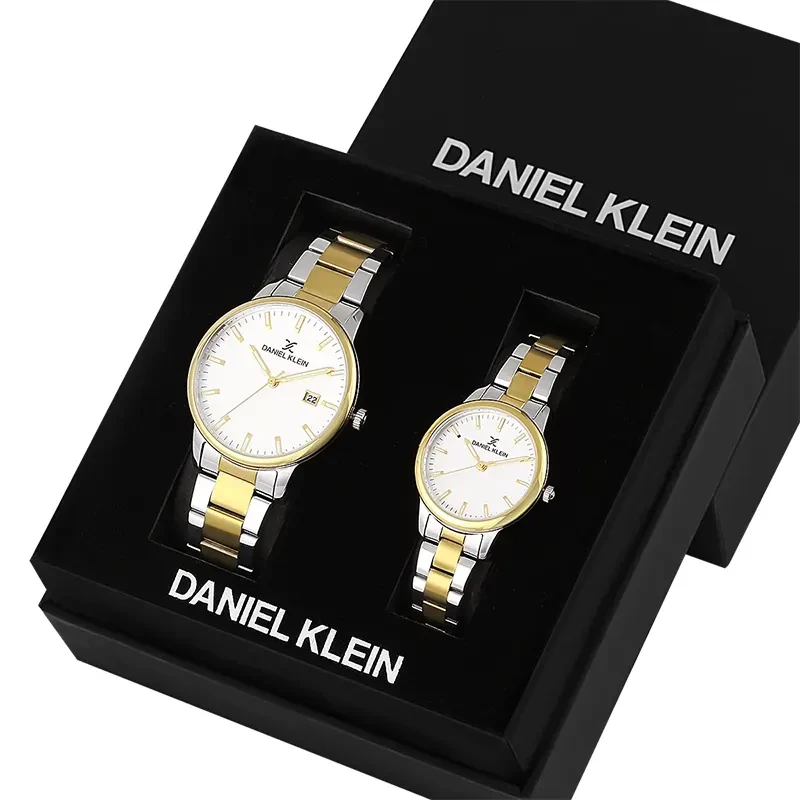 Daniel Klein Silver Dial Two-tone Couple Set | DK.1.13576-3