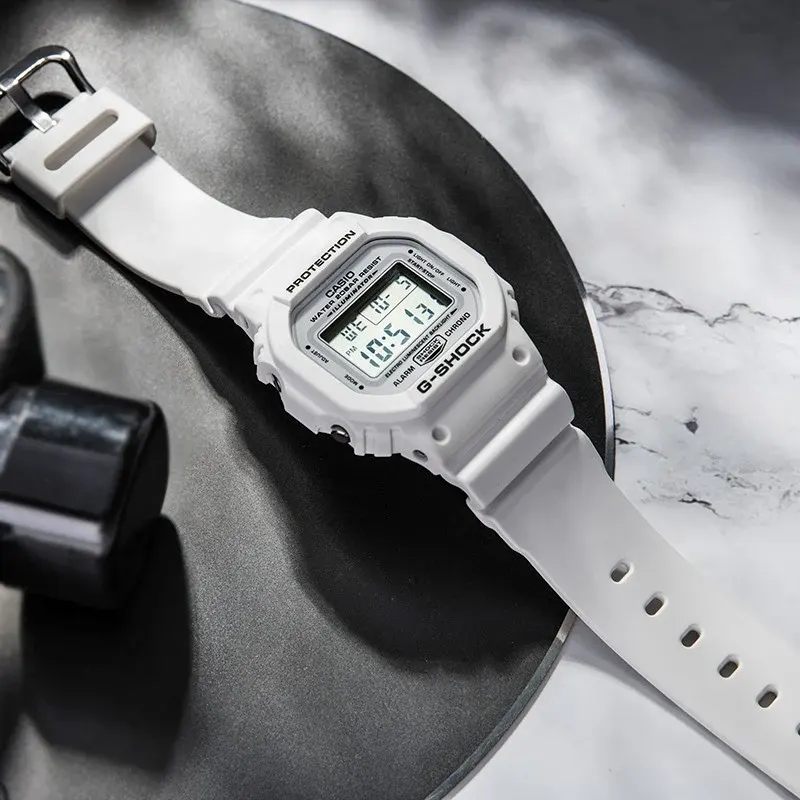 Casio G-Shock Digital Grey Dial White Men’s Watch | DW-5600MW-7
