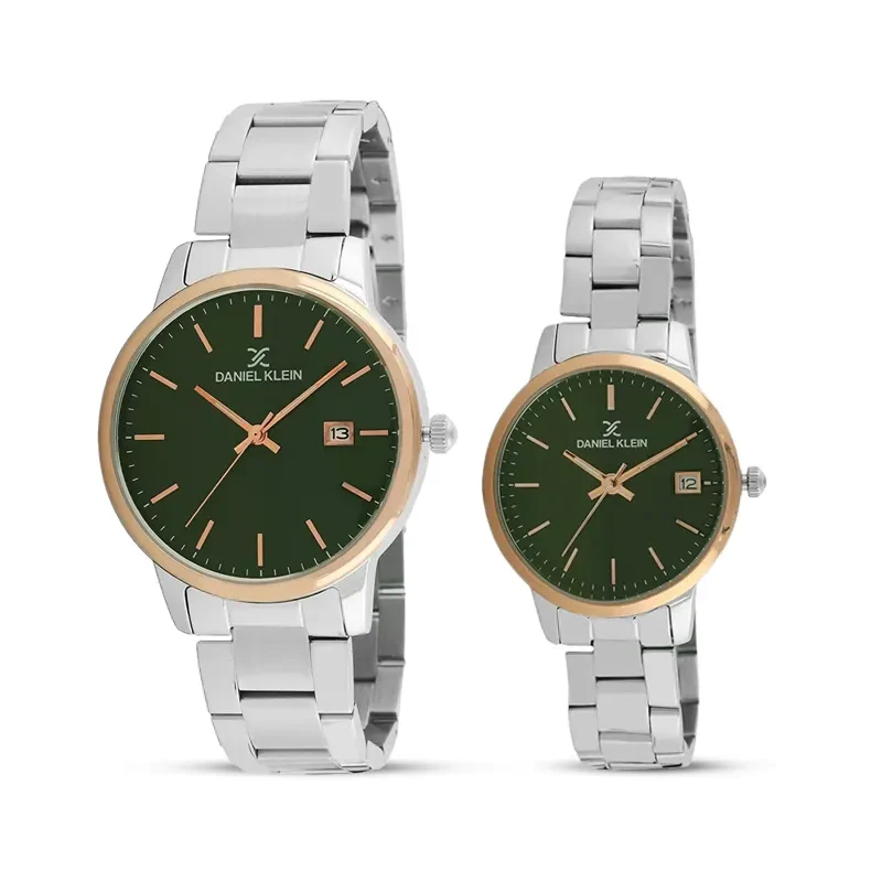 Daniel Klein Green Dial Couple Set | DK.1.13298-5