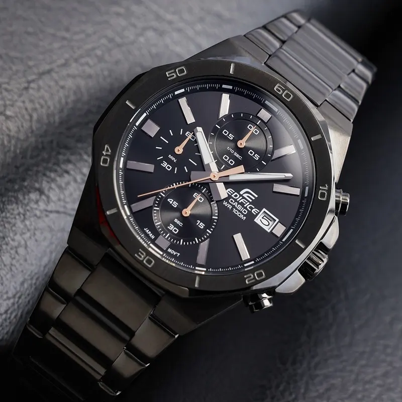 Casio Edifice Standard Chronograph Black Dial Men's Watch | EFV-640DC-1AV