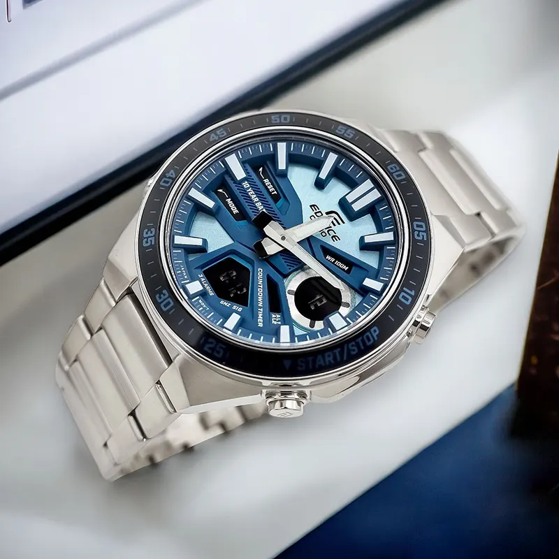 Casio Edifice Ice Blue Dial Men's Watch | EFV-C110D-2B