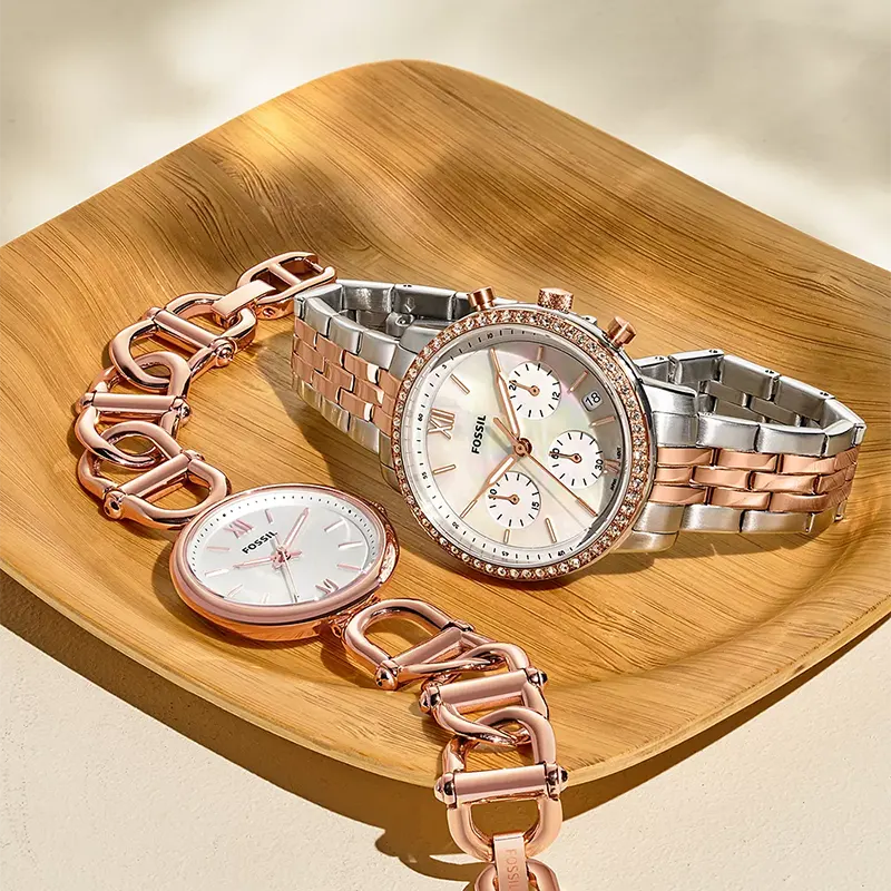 Fossil Neutra Chronograph Two-Tone Stainless Steel Ladies Watch | ES5279