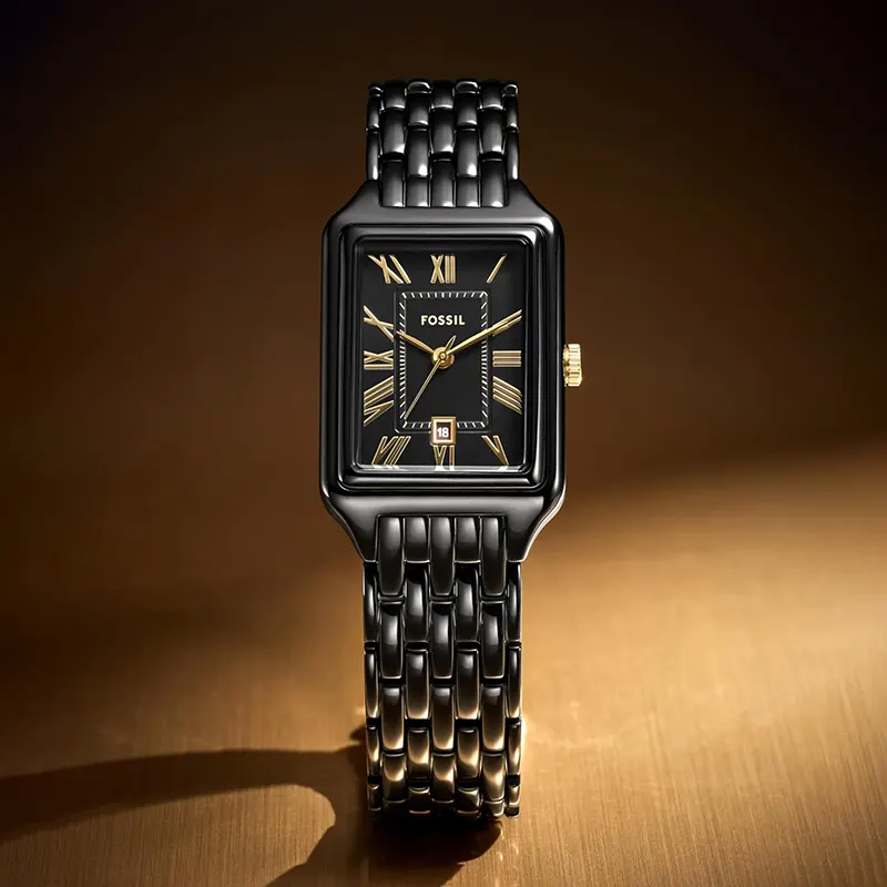 Fossil Raquel Three-Hand Date Black Dial Ladies Watch | ES5385