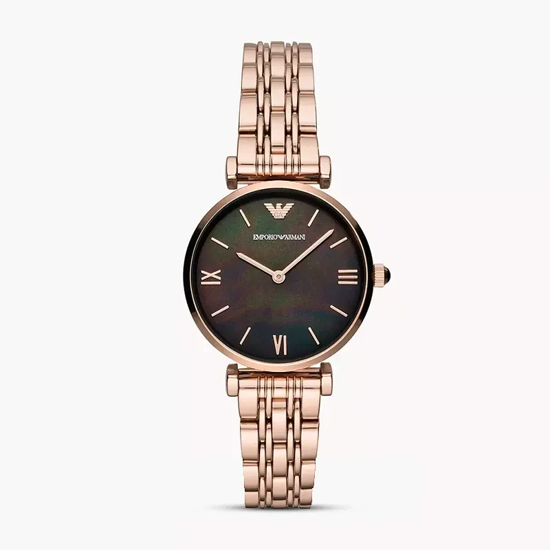 Emporio Armani Gianni T-bar Black Dial Ladies Watch | AR11145