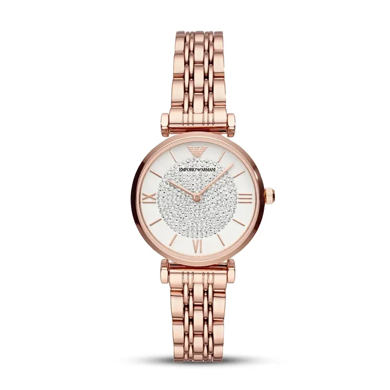 Emporio Armani Gianni T-Bar White Dial Ladies Watch | AR11244