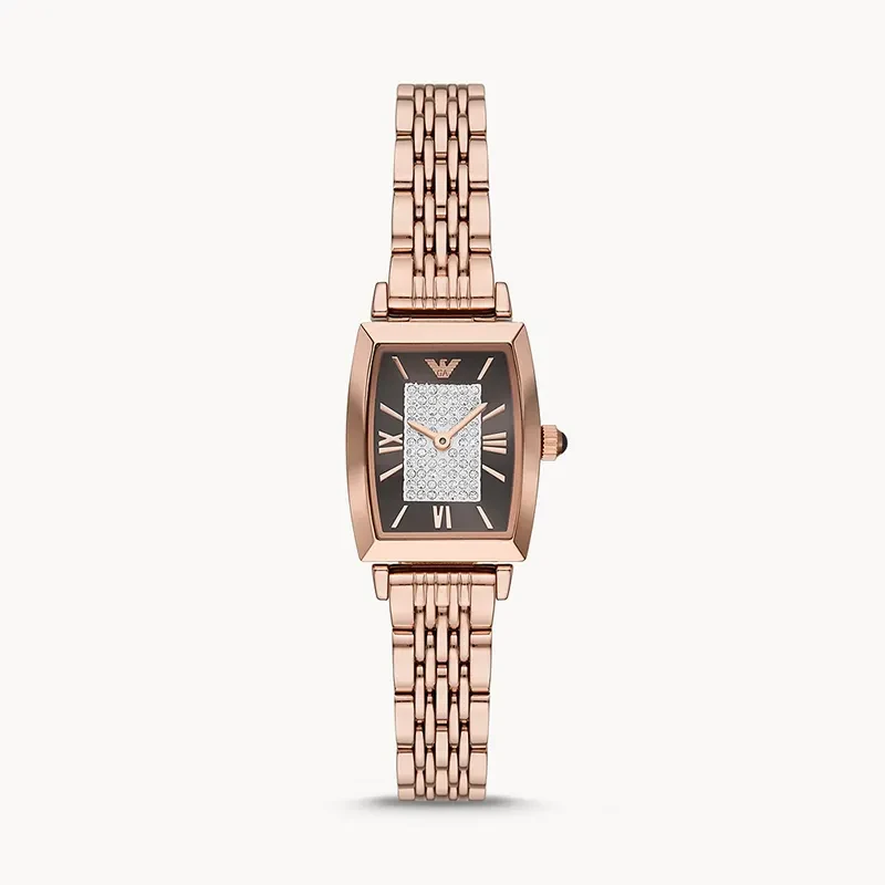 Emporio Armani Brown (crystal pave center) Dial Ladies Watch | AR11407