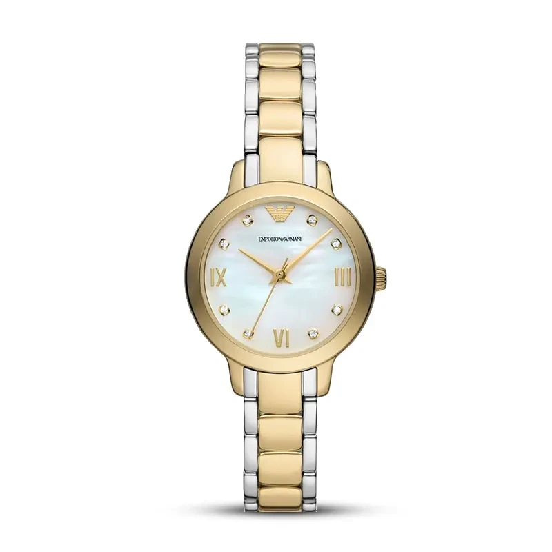Emporio Armani Cleo MOP Dial Two-Tone Ladies Watch | AR11513