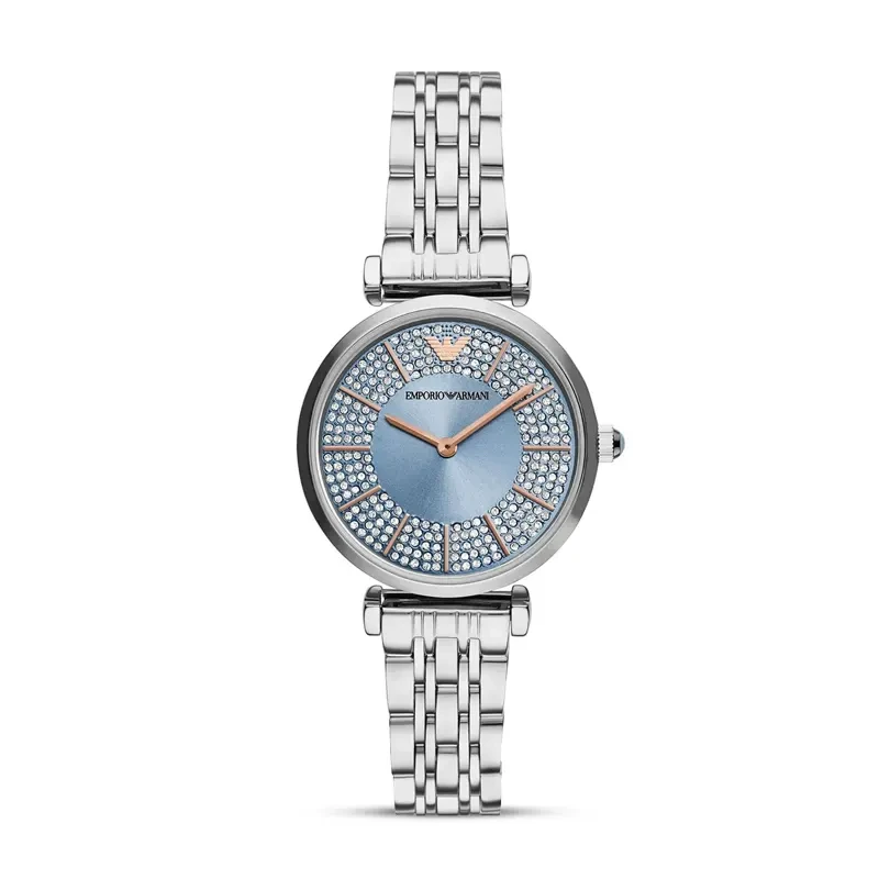 Emporio Armani Gianni T-Bar Light Blue Ladies Watch | AR11594