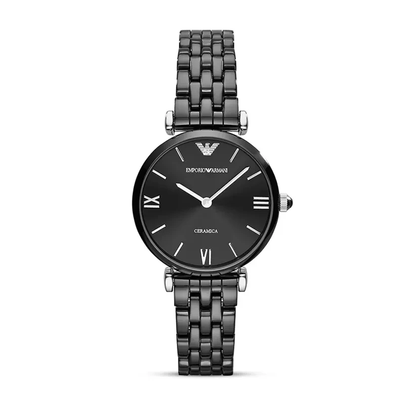 Emporio Armani Ceramica Black Dial Ladies Watch | AR1487