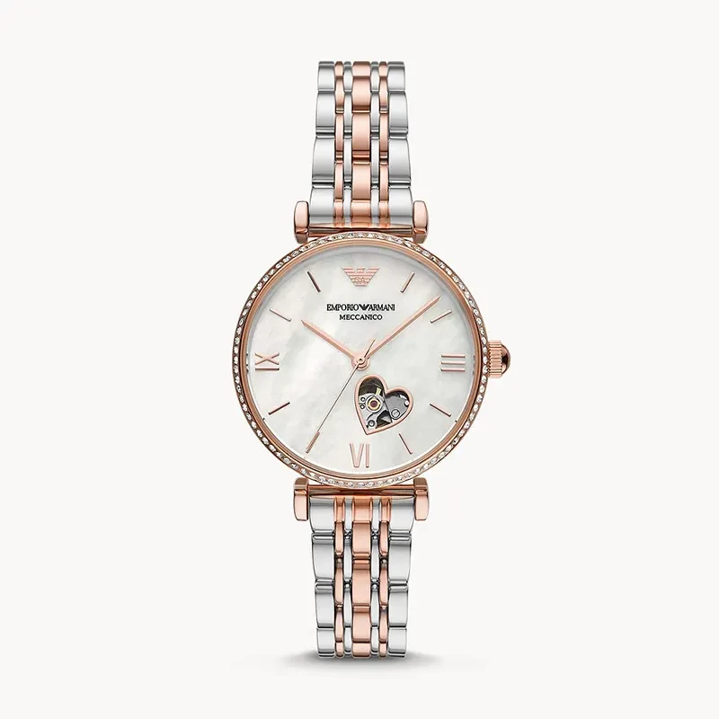 Emporio Armani Gianni T-Bar Automatic MOP Dial Ladies Watch | AR60049