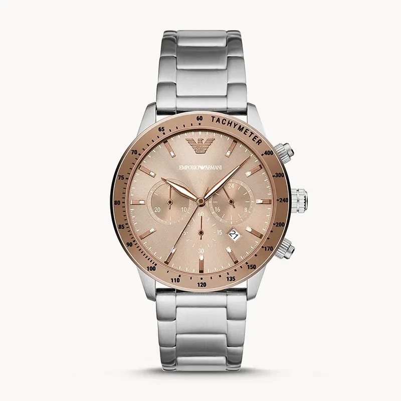 Emporio Armani Mario Chronograph Champagne Dial Men's Watch | AR11352