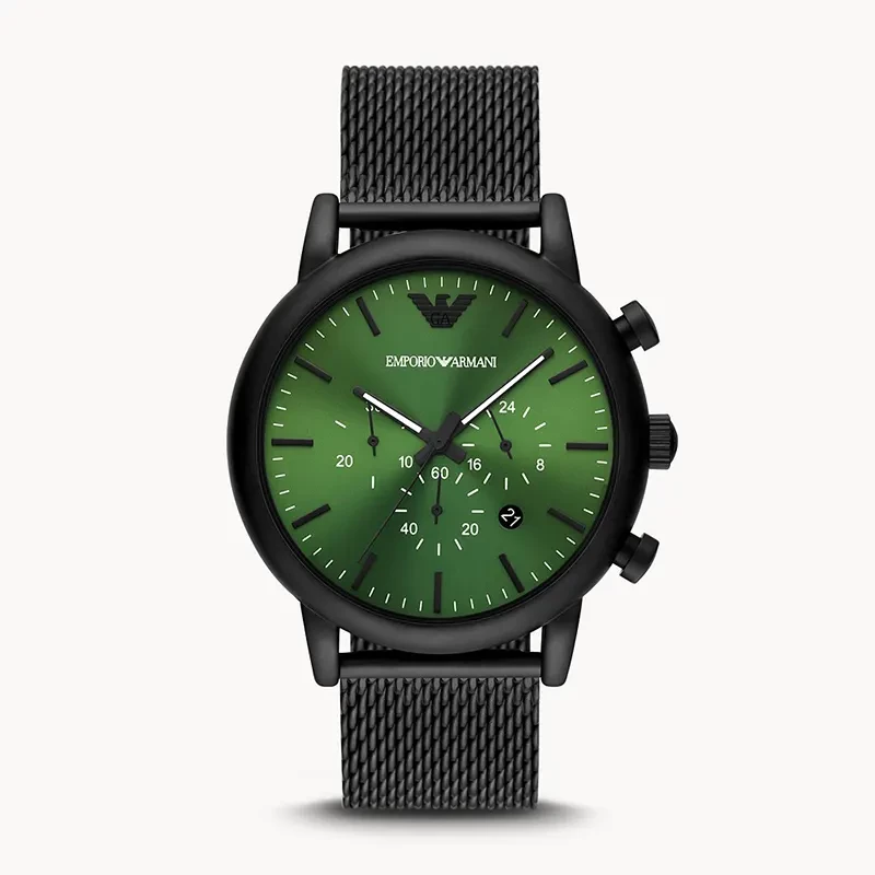 Emporio Armani Luigi Chronograph Green Dial Men's Watch | AR11470