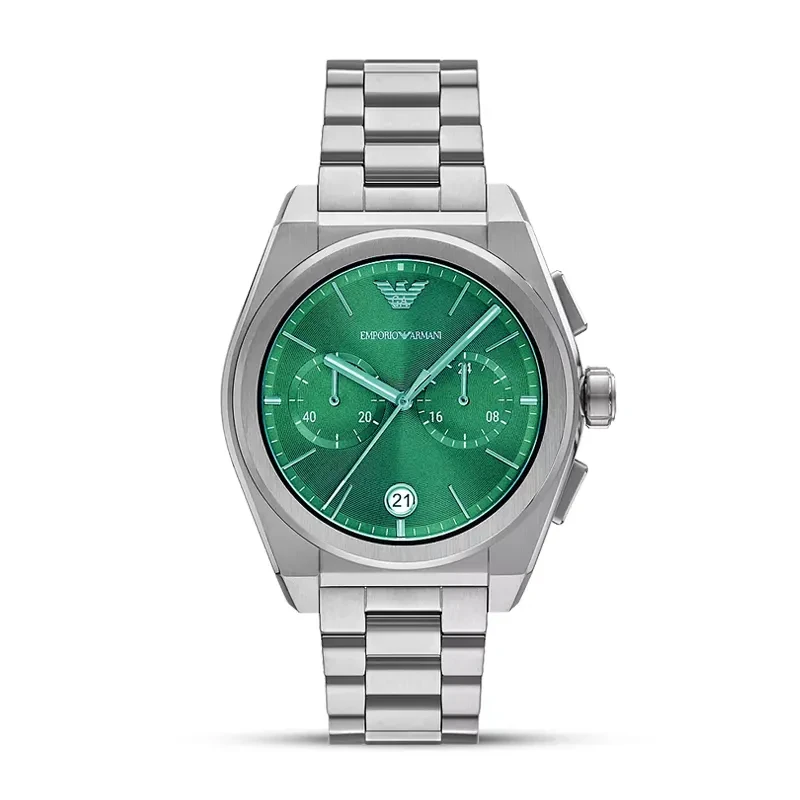 Emporio Armani Federico Chronograph Green Dial Men's Watch | AR11640