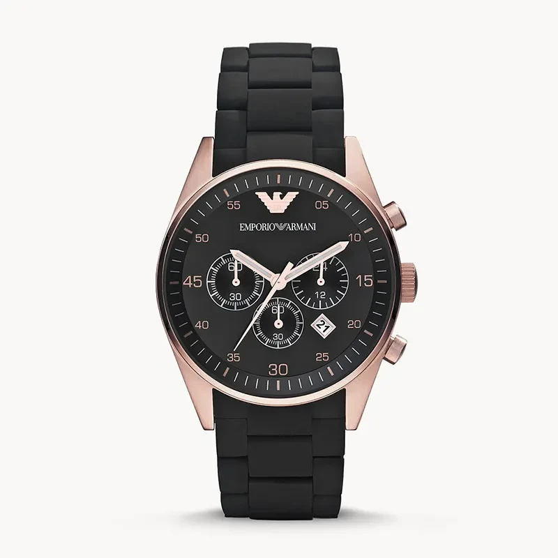 Emporio Armani Sportivo Chronograph Black Dial Men's Watch | AR5905