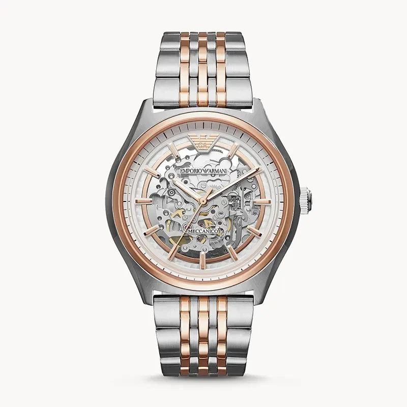 Emporio Armani Automatic Skeleton Dial Two-tone Men's Watch | AR60002