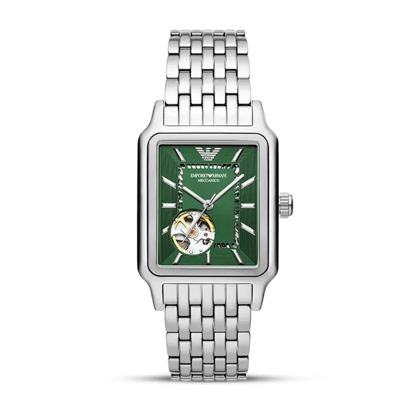 Emporio Armani Meccanico Green Dial Automatic Men's Watch | AR60067