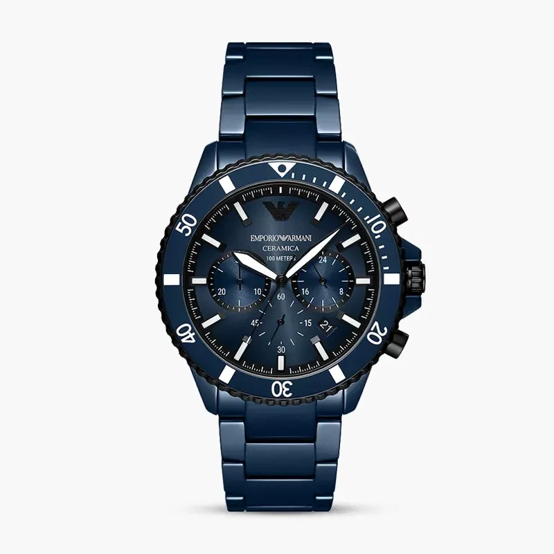 Emporio Armani World Explorer Chronograph Blue Dial Men's Watch | AR70009