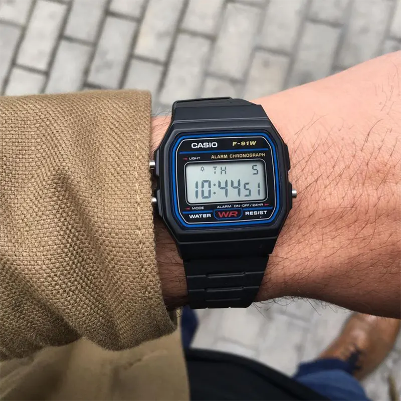 Casio F-91W-1 Classic Retro Digital Grey Dial Watch