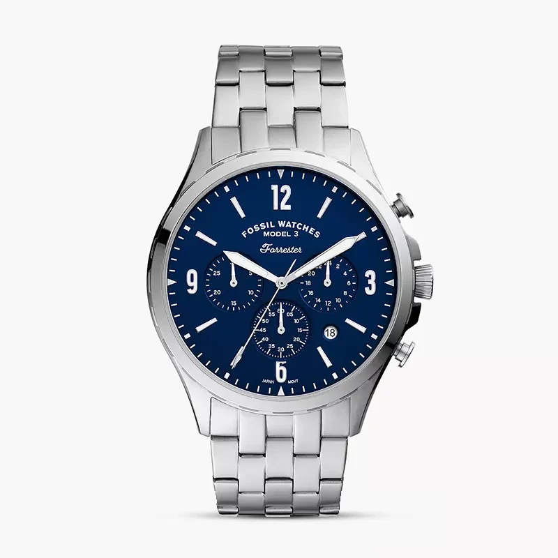 Fossil Forrester Chronograph Blue Dial Men's Watch | FS5605
