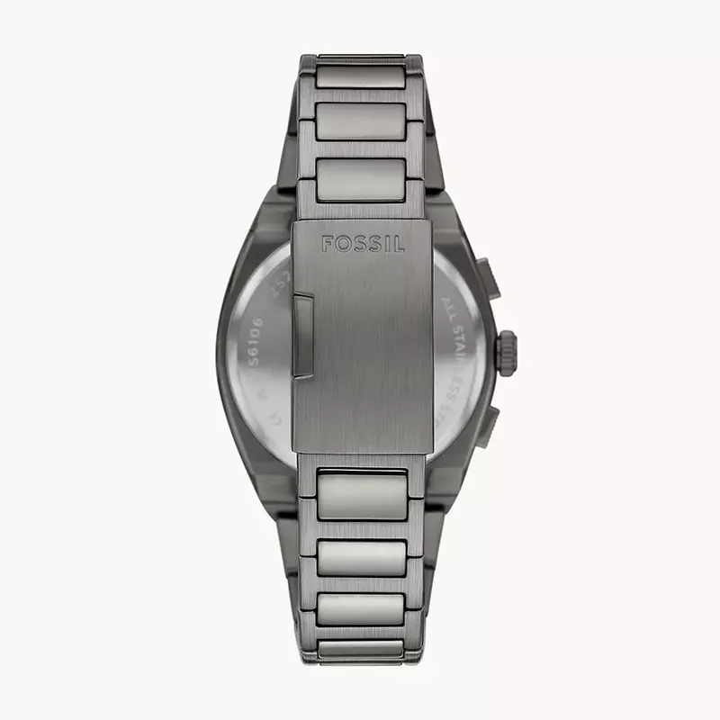 Fossil Everett Chronograph Smoke Stainless Steel Men’s Watch | FS6107