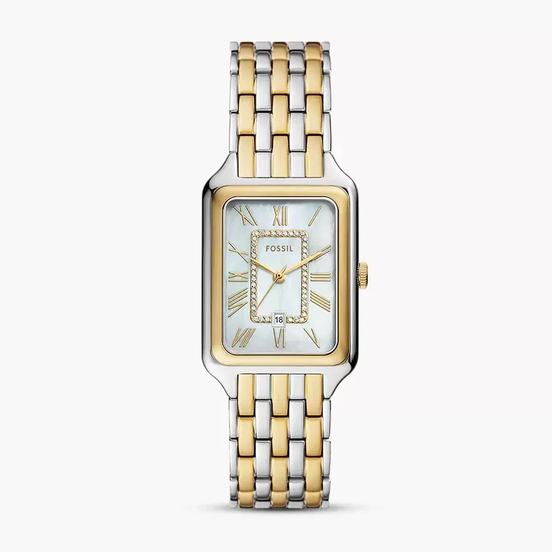 Fossil Raquel Date White MOP Dial Two-tone Ladies Watch | ES5305