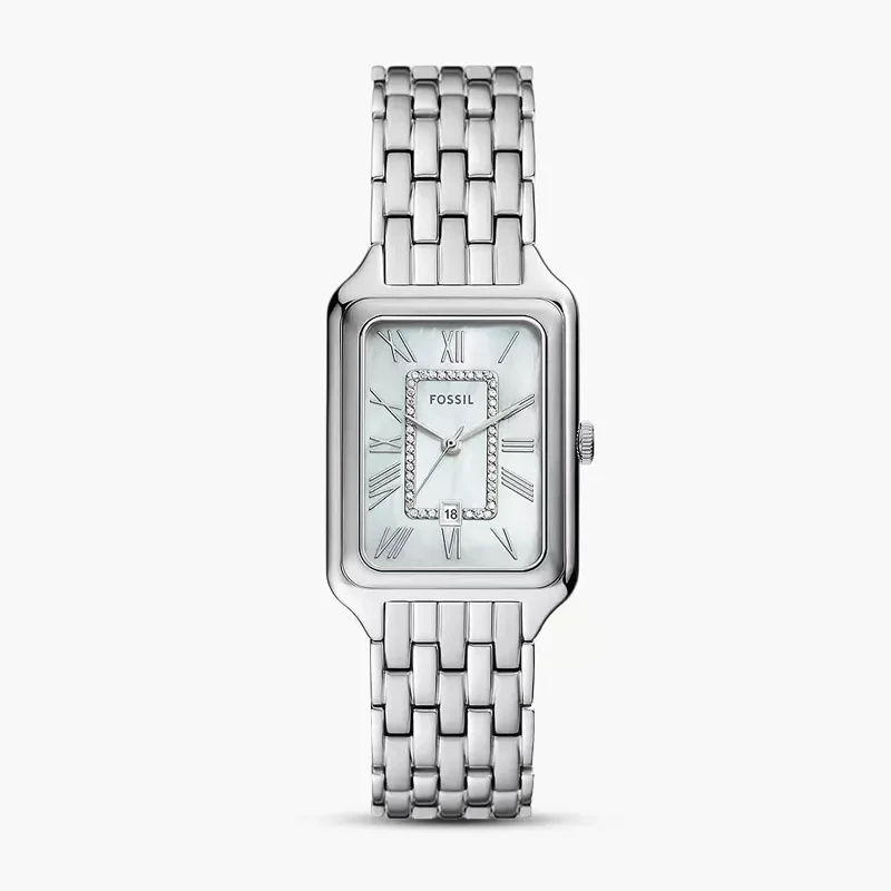 Fossil Raquel Date White MOP Dial Silver-tone Ladies Watch | ES5306