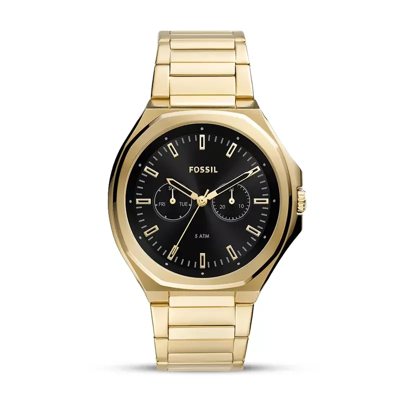 Fossil ES8211 Gold Tone Crystal Bezel Multifunction Bracelet Watch Fossil ES5411 - Watch Ring Gold Stainless Steel Watch  main image 4
