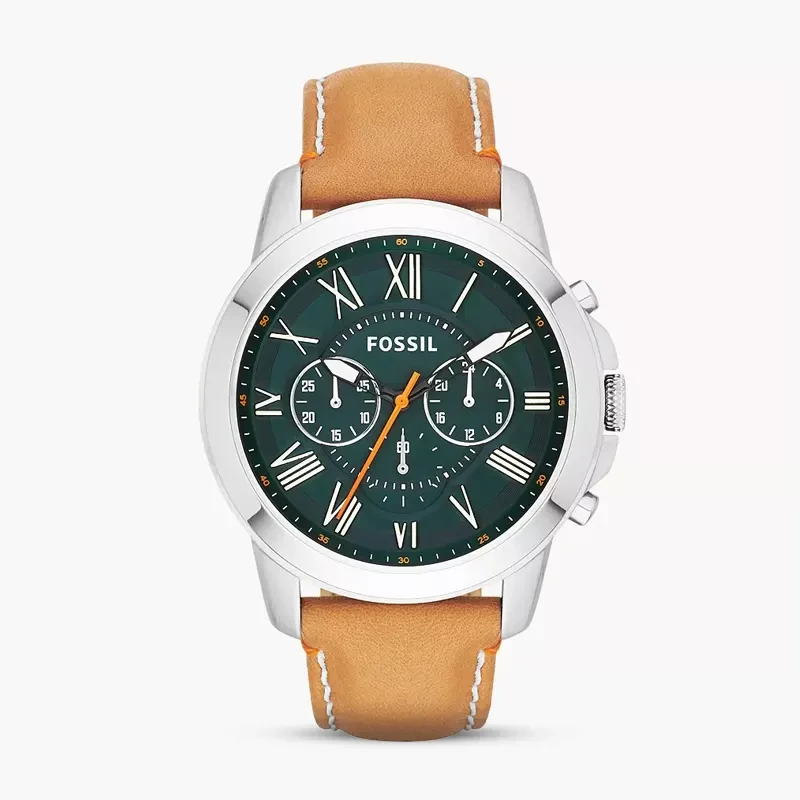 Fossil Grant Chronograph Green Dial Men's Watch FS4918