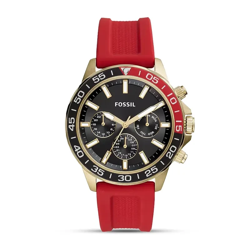 Fossil Bannon Chronograph Black Dial Silicone Men’s Watch | BQ2499