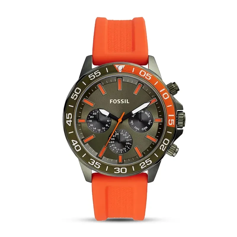 Fossil Bannon Multifunction Green Dial Silicone Men’s Watch | BQ2500