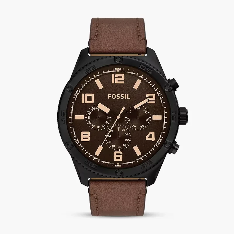 Fossil Brox Multifunction Dark Brown Leather Men's Watch | BQ2802