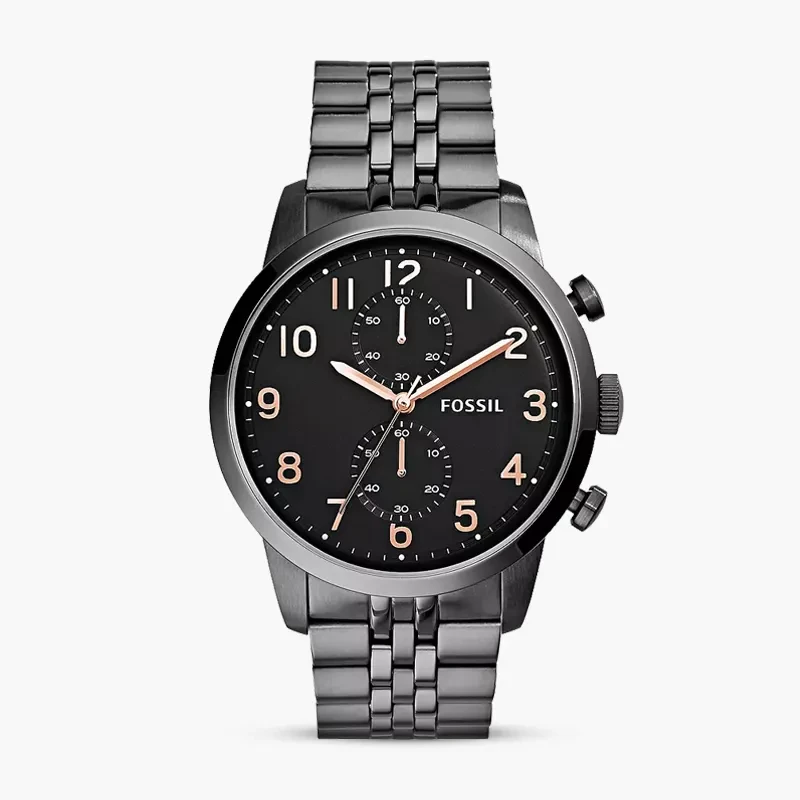 Fossil 44 Townsman Chronograph Black Dial Smoke Men's Watch | FS4934