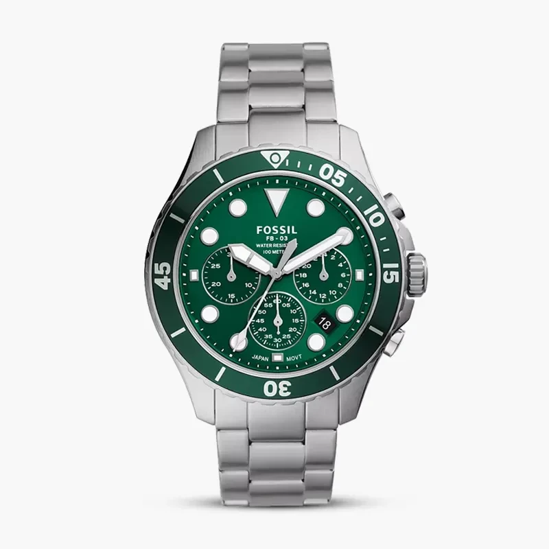 Fossil FB-03 Chronograph Green Dial Men's Watch | FS5726