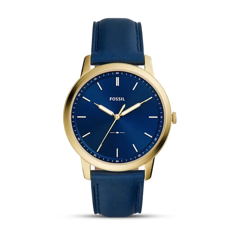Fossil Minimalist Navy Dial Blue Leather Men's Watch | FS5789