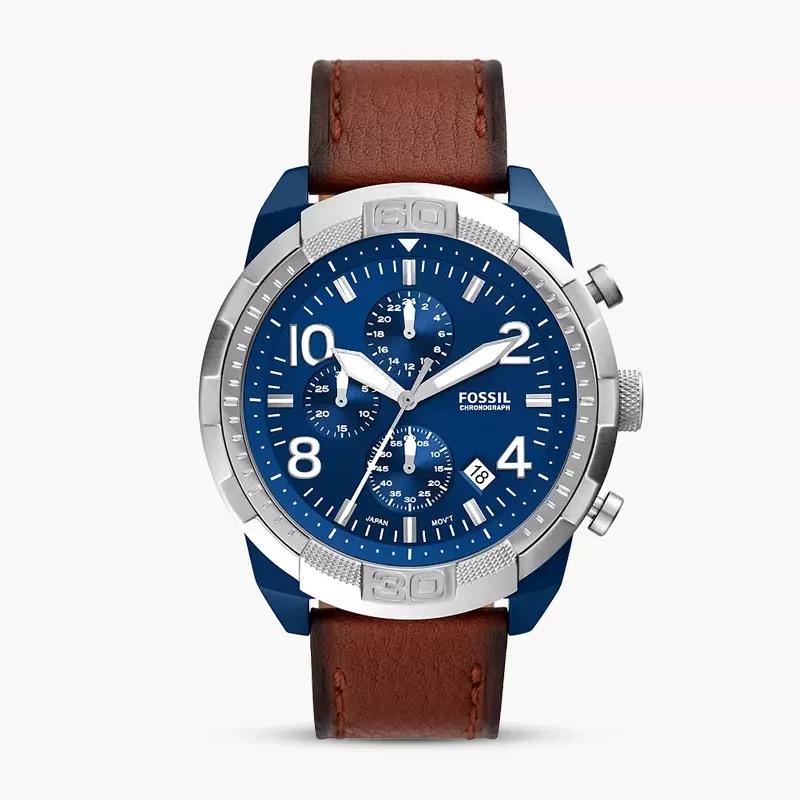 Fossil Bronson Chronograph Luggage LiteHide™ Leather Men’s Watch | FS5829