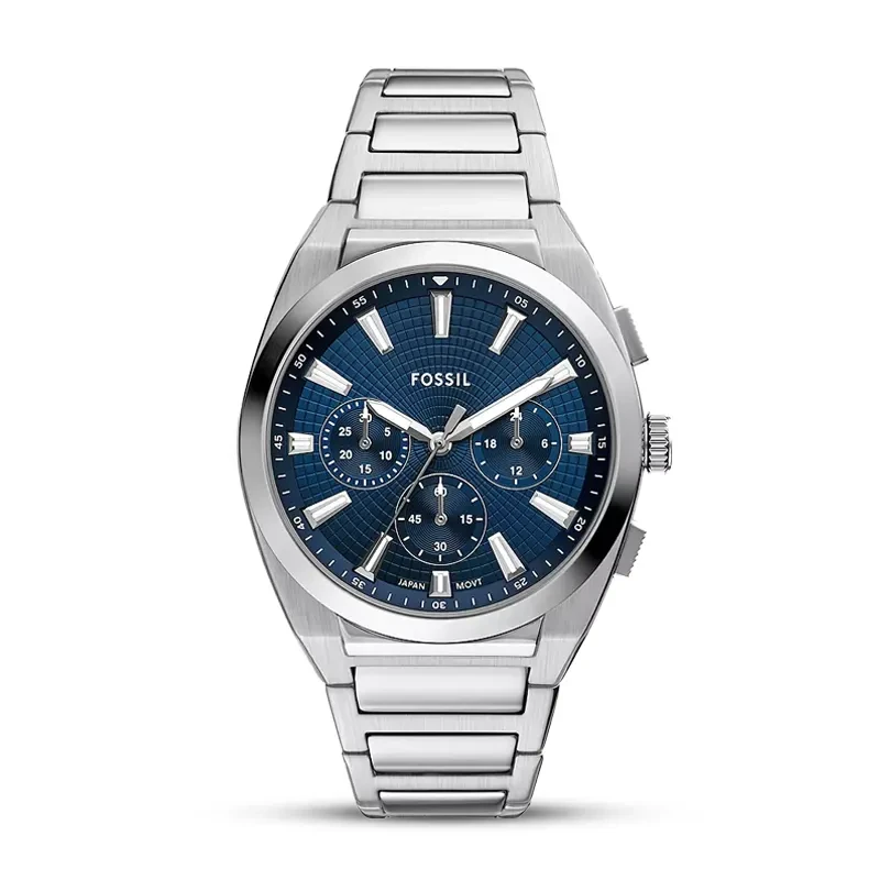 Fossil Everett Sporty Chronograph Blue Dial Men’s Watch | FS6104