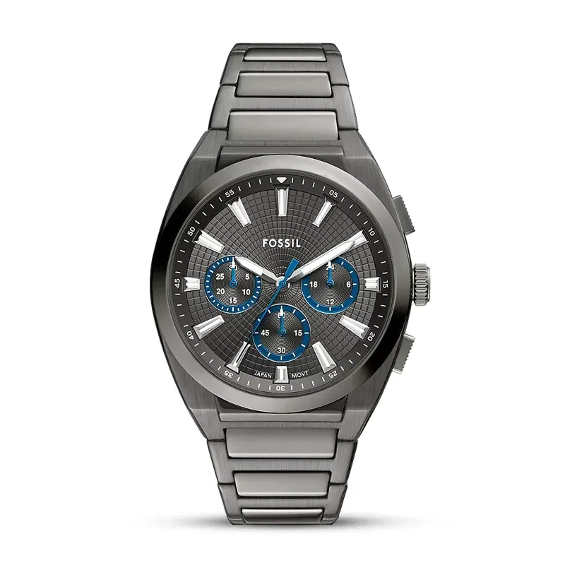 Fossil Everett Chronograph Smoke Stainless Steel Men’s Watch | FS6107