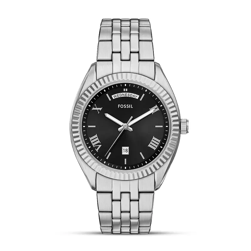 Fossil Campbell Day-Date Black Dial Men's Watch | FS6139