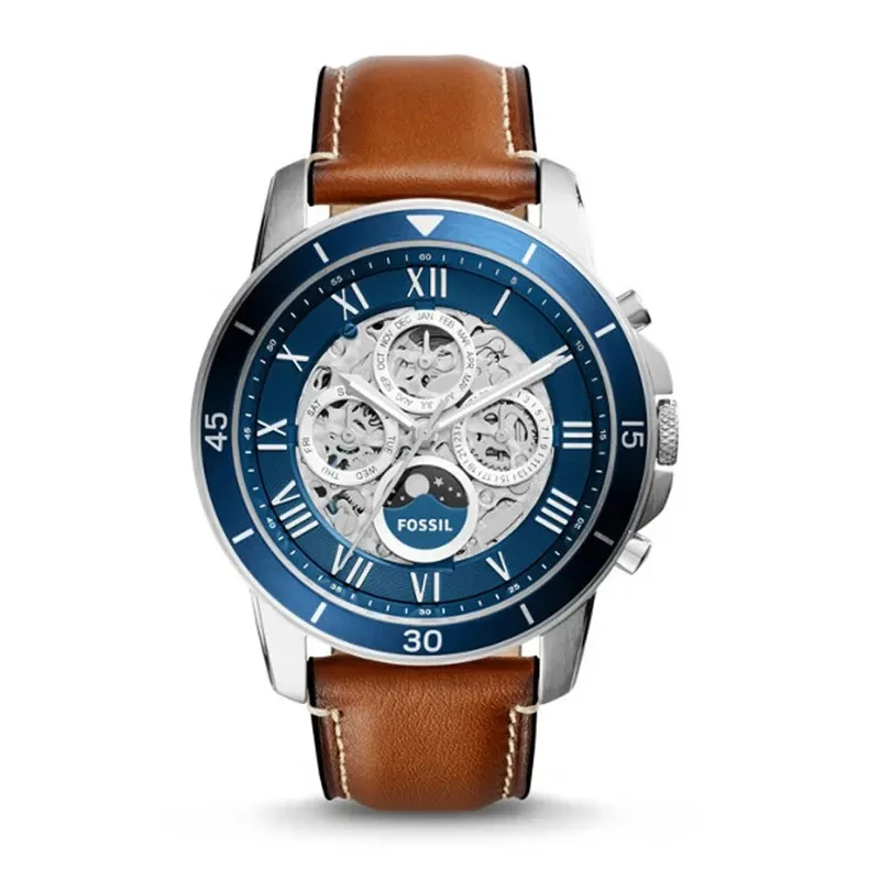 Fossil Grant Sport Automatic Luggage Leather Men's Watch | ME3140