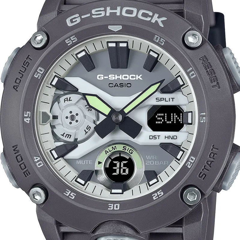 Casio G-Shock GA-2000HD-8A Hidden Glow luminescent Men's Watch