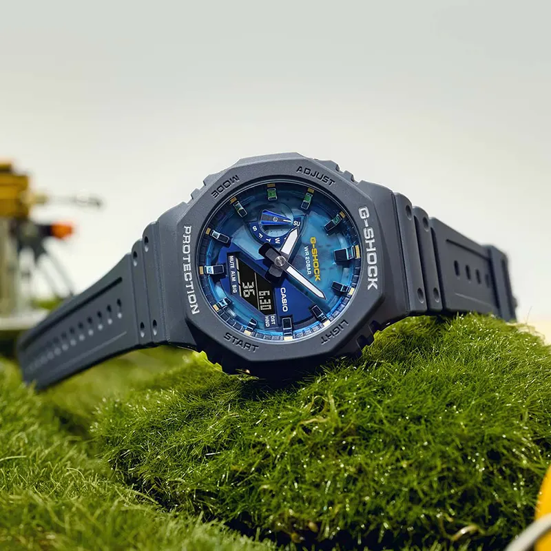 Casio G-Shock Oasis Lake Inspired Blue Men's Watch | GA-2100AS-2A