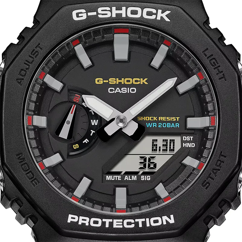 Casio G-Shock Carbon Core Guard Black Dial Men’s Watch | GA-2100RL-1A