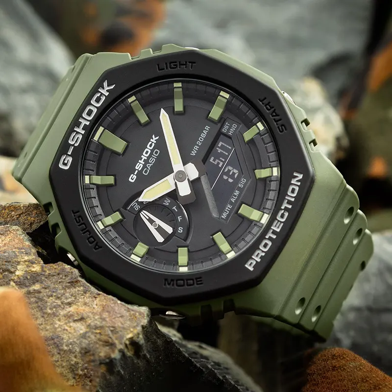 Casio G-Shock Urban Utility Green Military Black Dial Men's Watch | GA-2110SU-3A