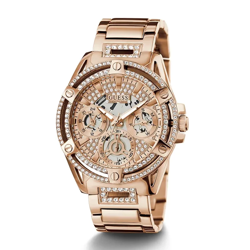 Guess Queen Multi-function Rose Dial Ladies Watch | GW0464L3