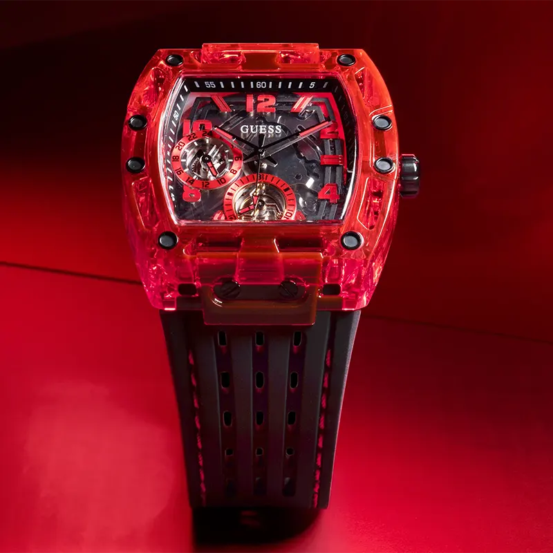 Guess Phoenix Multi-Function Skeleton Dial Men’s Watch | GW0499G4