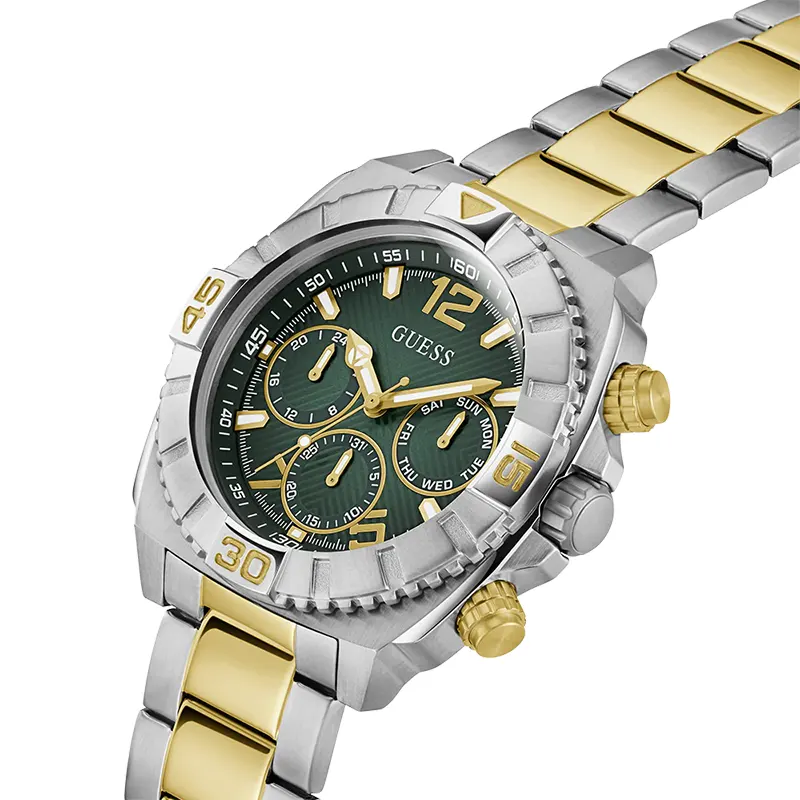 Guess Traction Multi-function Green Dial Men’s Watch | GW0800G1