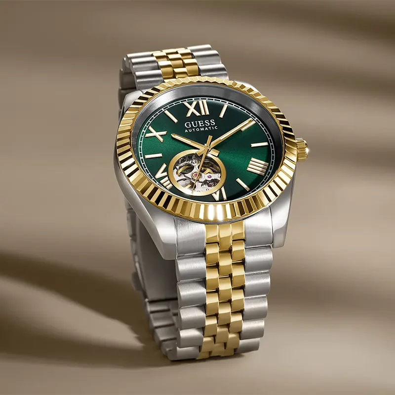 Guess Connoisseur Open Heart Green Dial Automatic Men’s Watch | GW0984G4