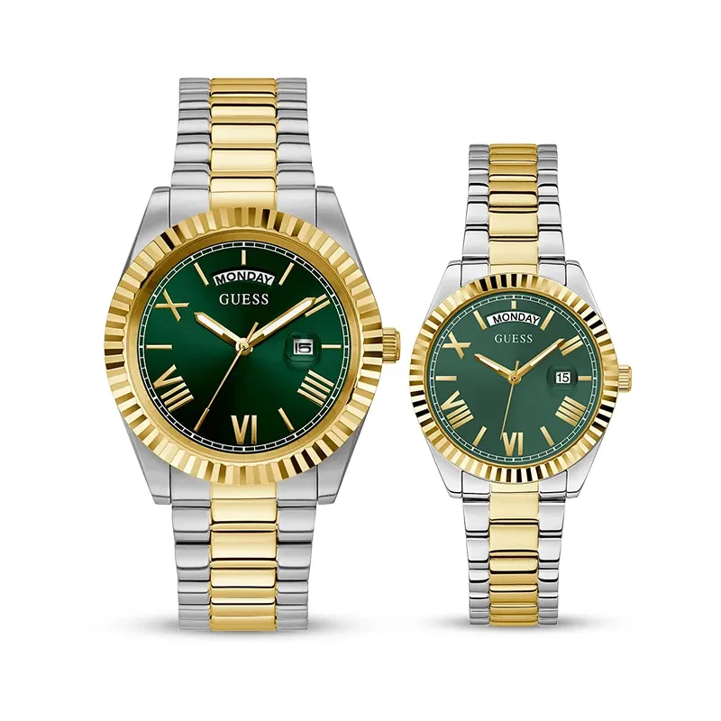 Guess Connoisseur Green Dial Couple Watch | GW0265G8 | GW0308L5